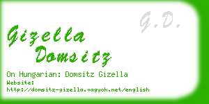 gizella domsitz business card